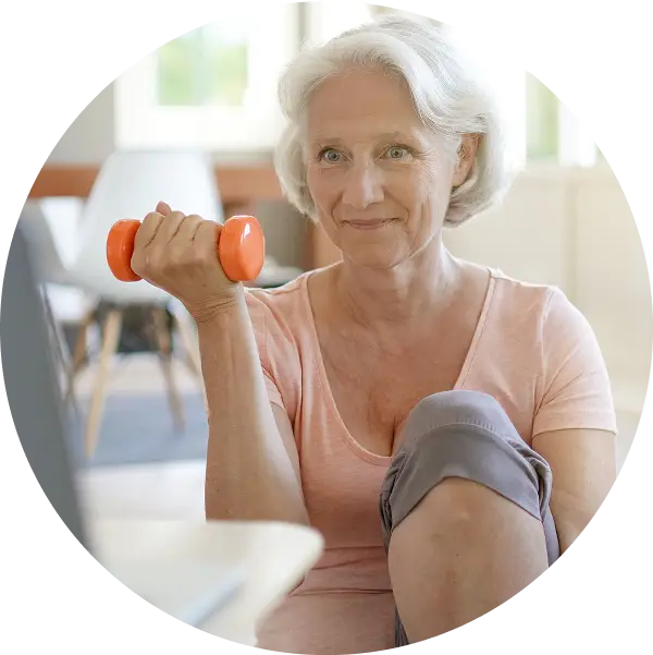 Photo of a senior exercising